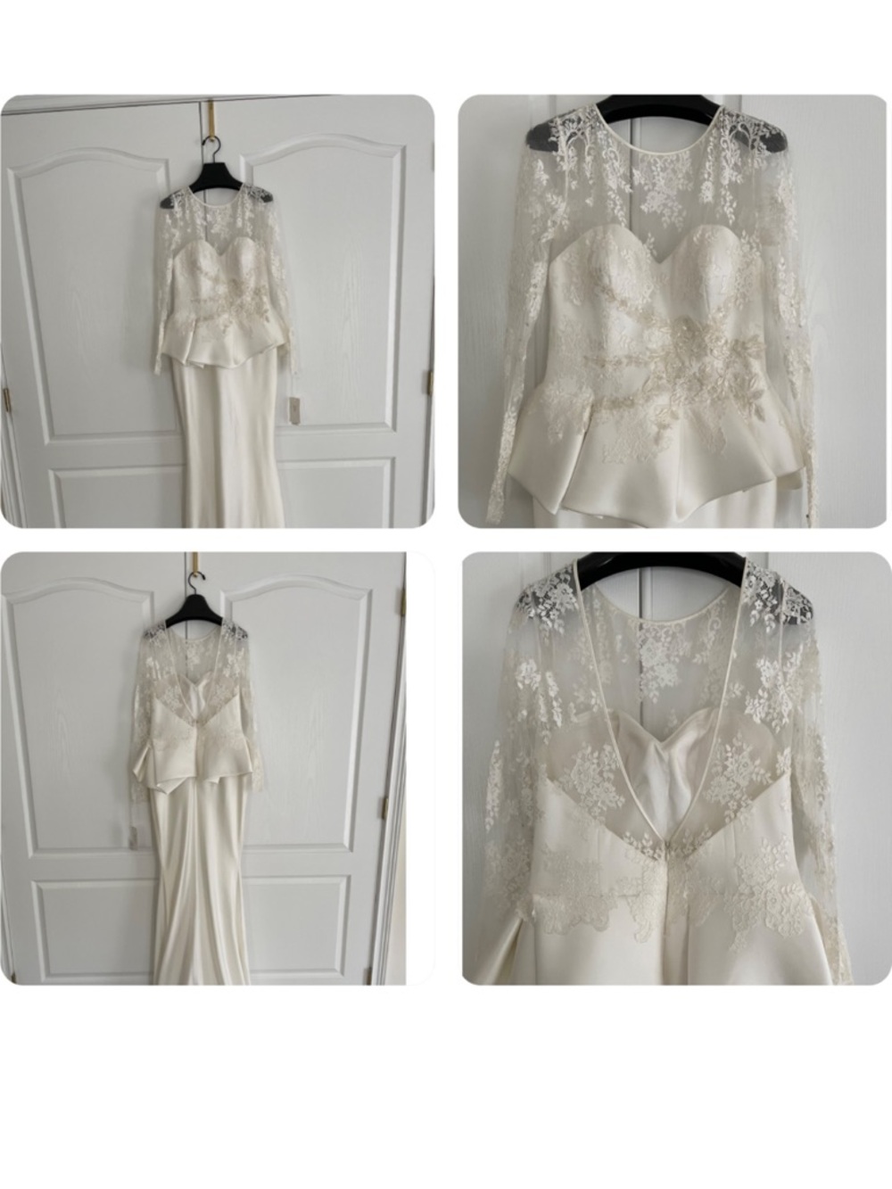 Lace Illusion Peplum Wedding Gown — image 8 of 8